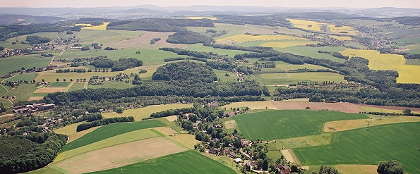 Luftbildaufnahme von Langenweißbach